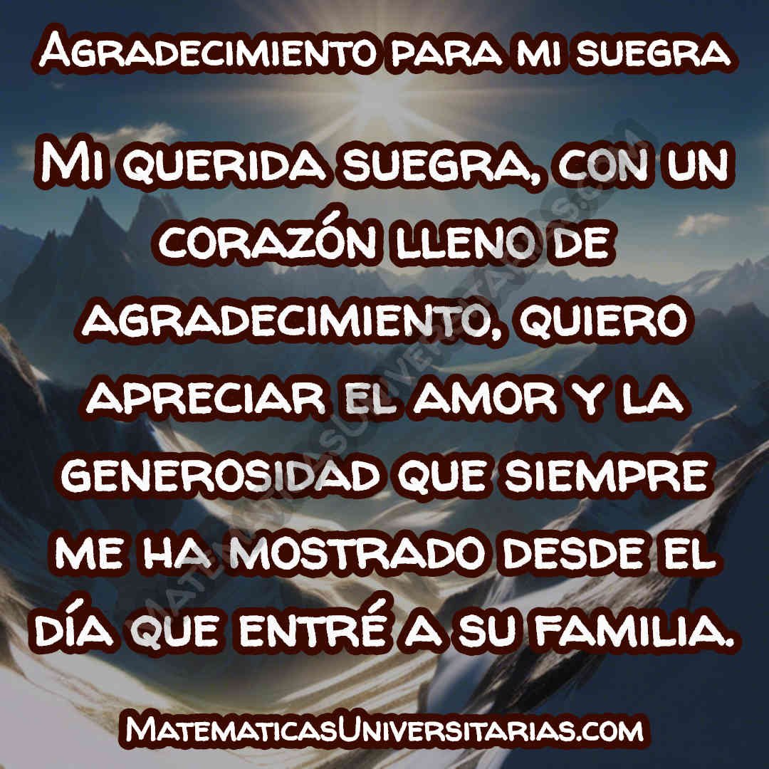 imagen con frase de agradecimiento para mi suegra