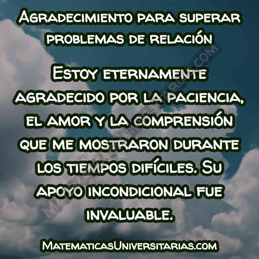 tarjeta de agradecimiento para superar problemas de relación