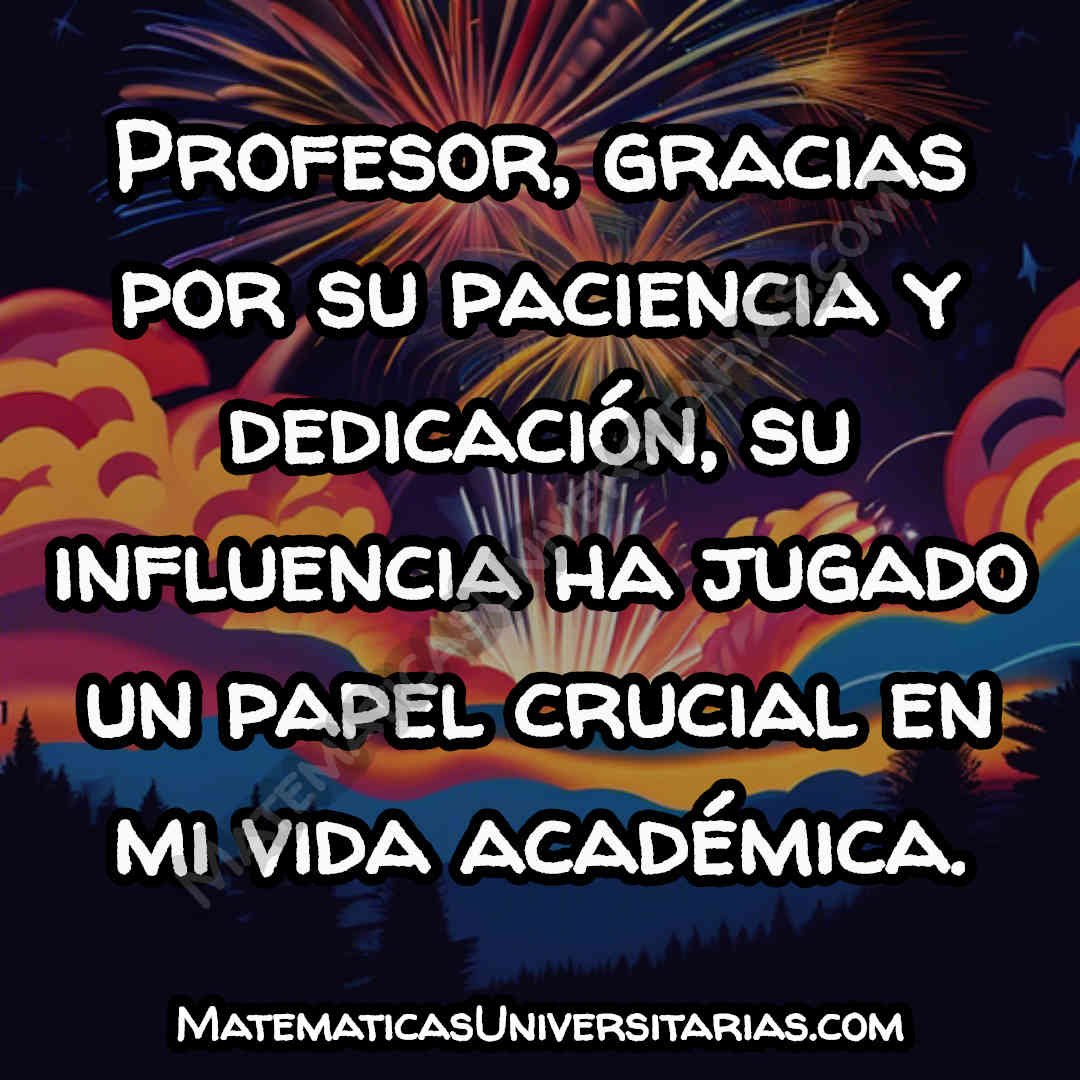 dar gracias en un agradecimiento para graduación a mi profesor