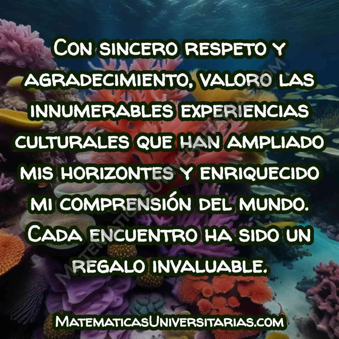 imagen con frase de agradecimiento por las experiencias culturales