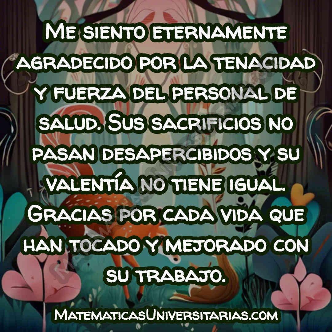 oraciones de agradecimiento a personal de salud