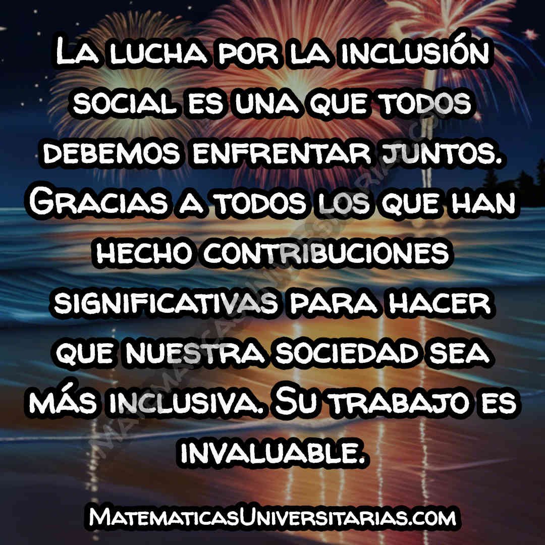 imagen con agradecimiento por la inclusión social en la sociedad