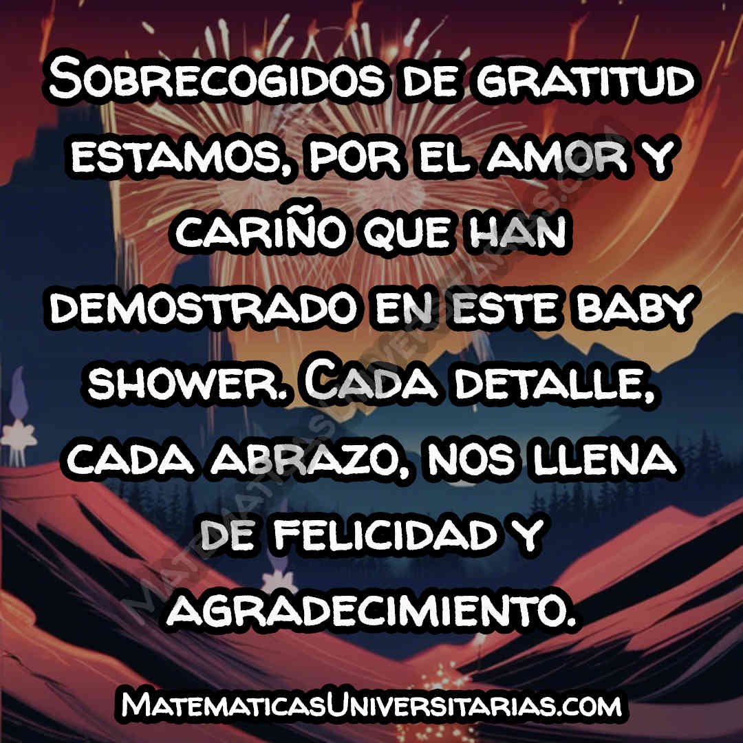 palabras de agradecimiento en un baby shower profundo