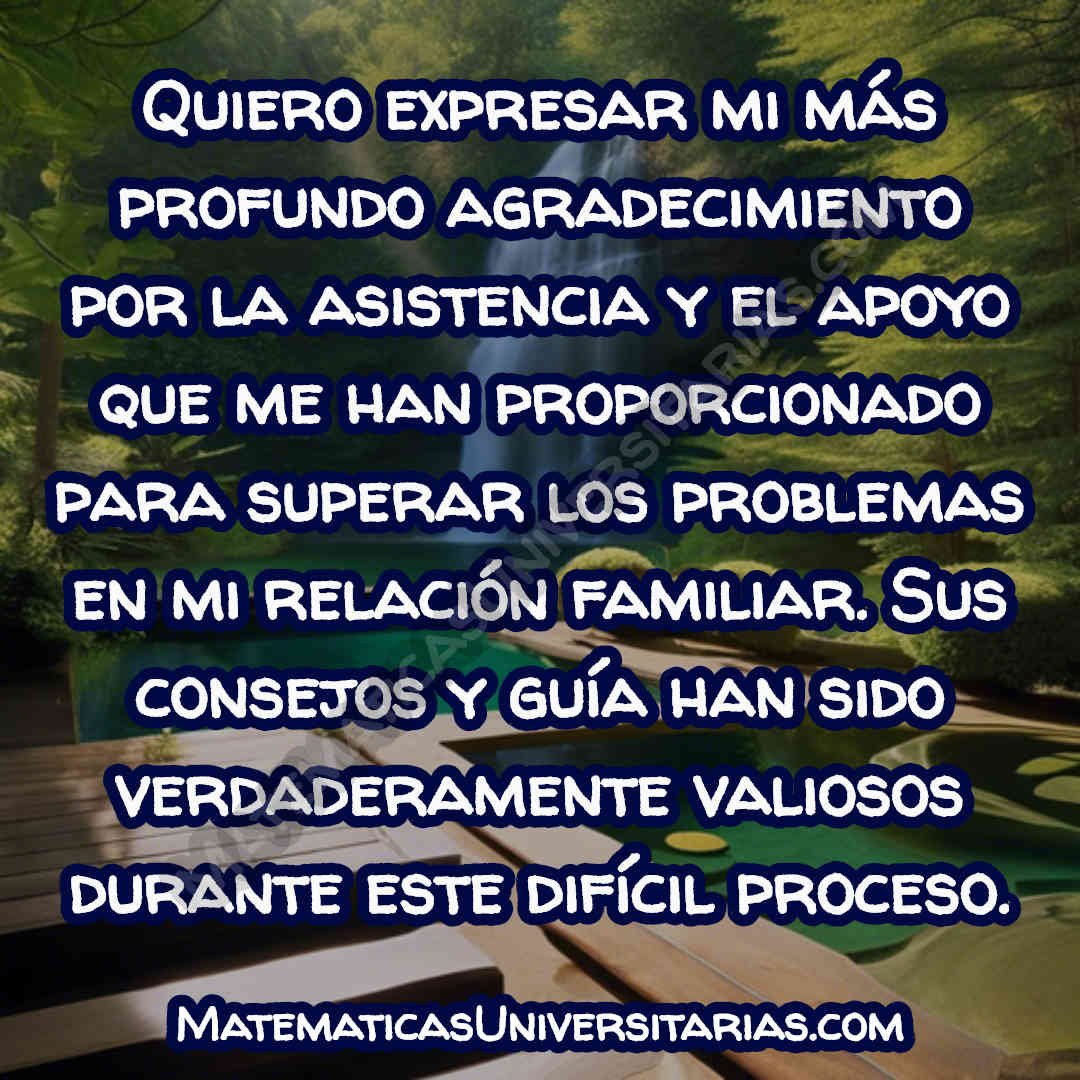 frase corta de agradecimiento para superar problemas de relación familiar