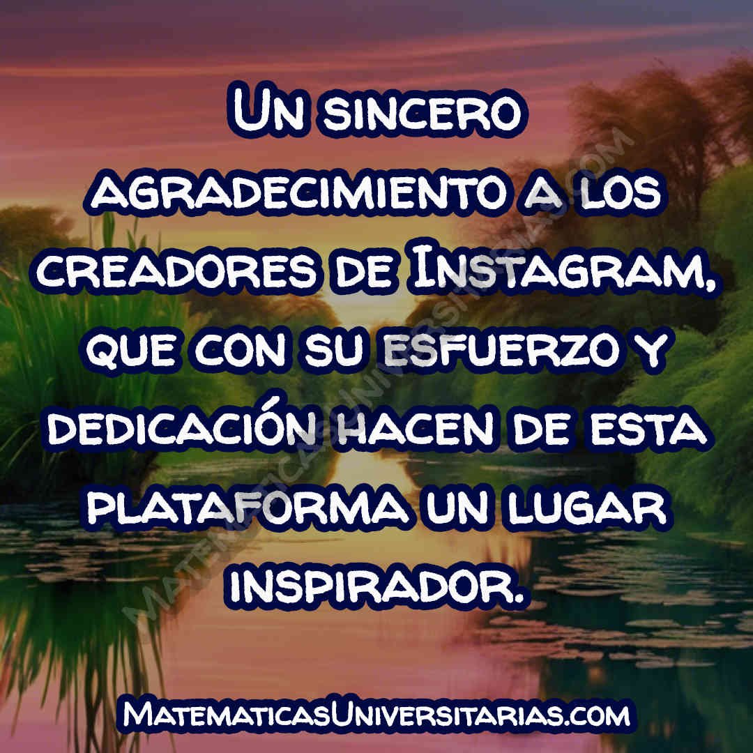 mensaje bonito de agradecimiento a los creadores de contenido en instagram