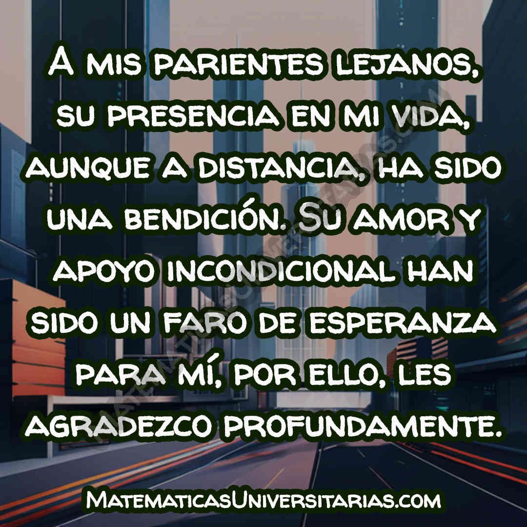 mensaje para dar gracias en un agradecimiento a mis parientes lejanos