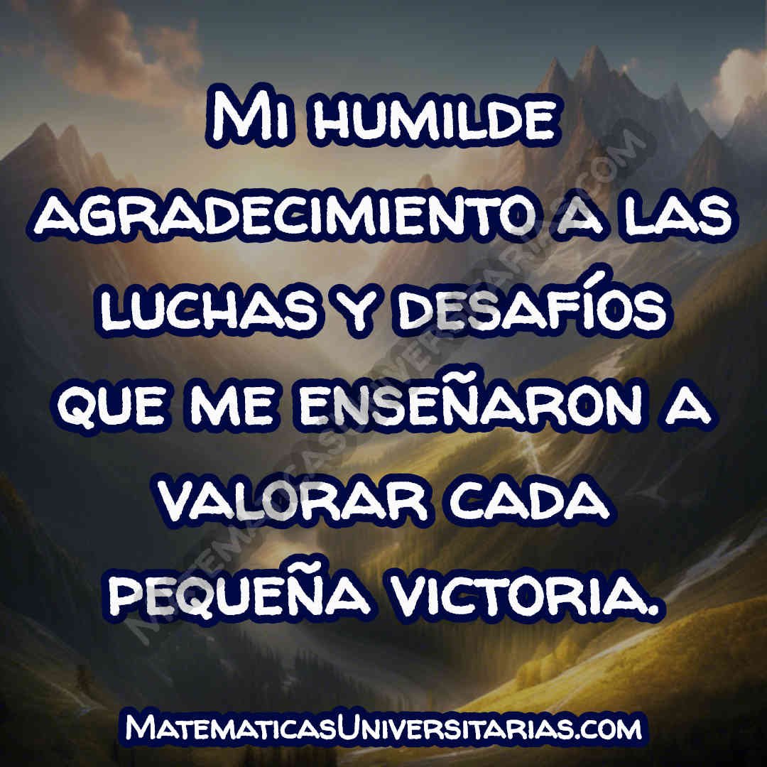 mensaje de agradecimiento en la superación de adversidades personales