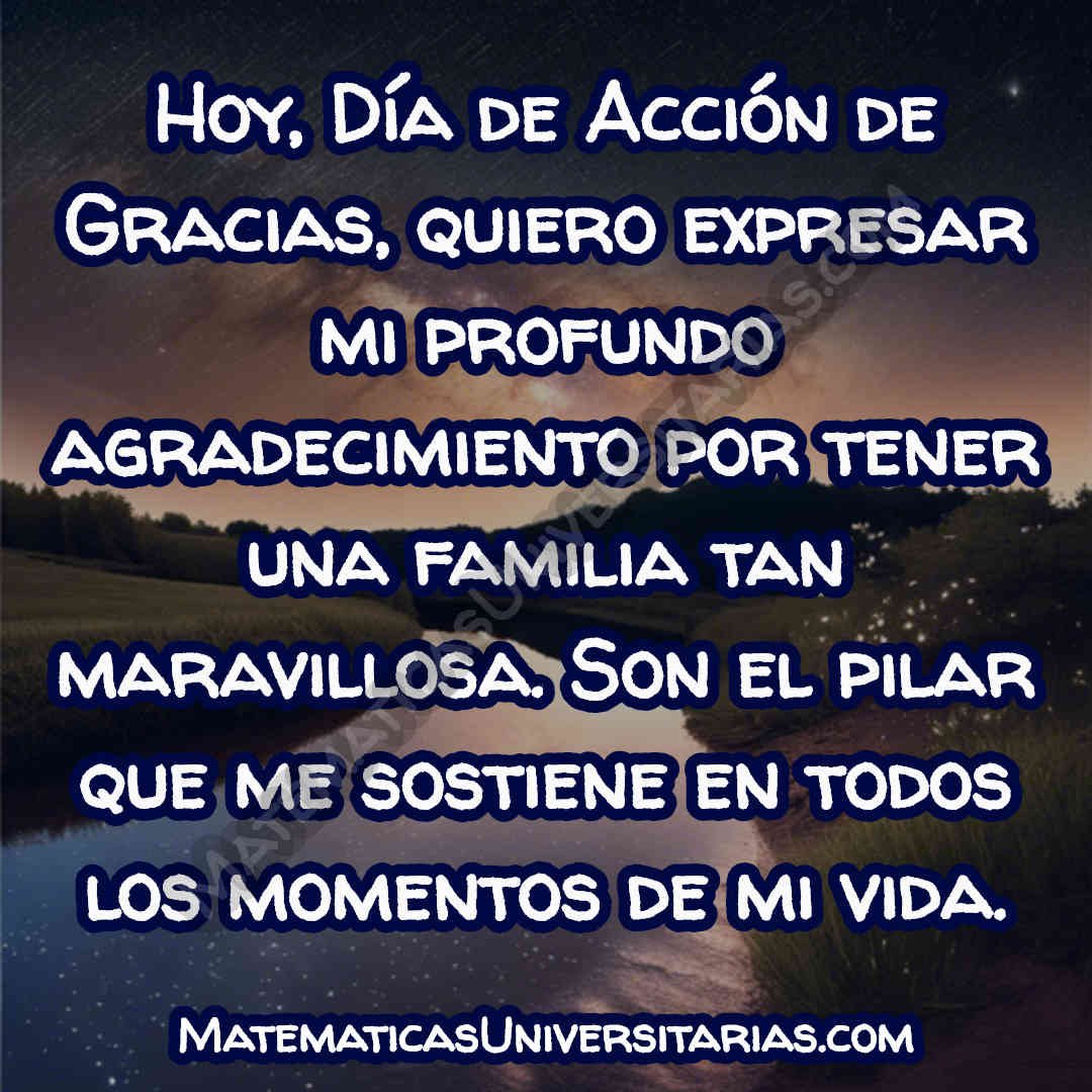 imagen con frase de agradecimiento para día de acción de gracias a la familia