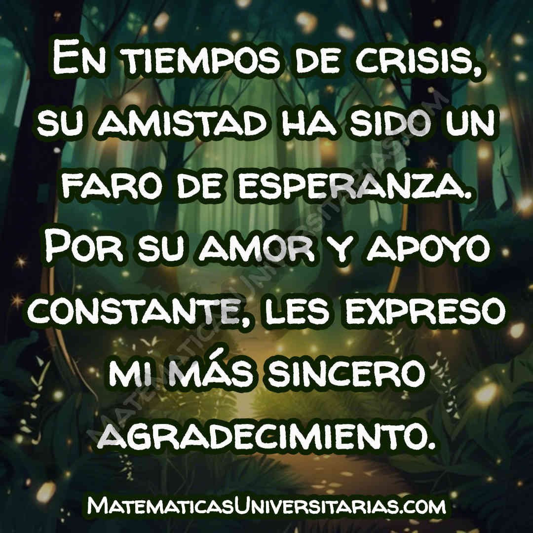 oraciones de agradecimiento en momentos de crisis a los amigos