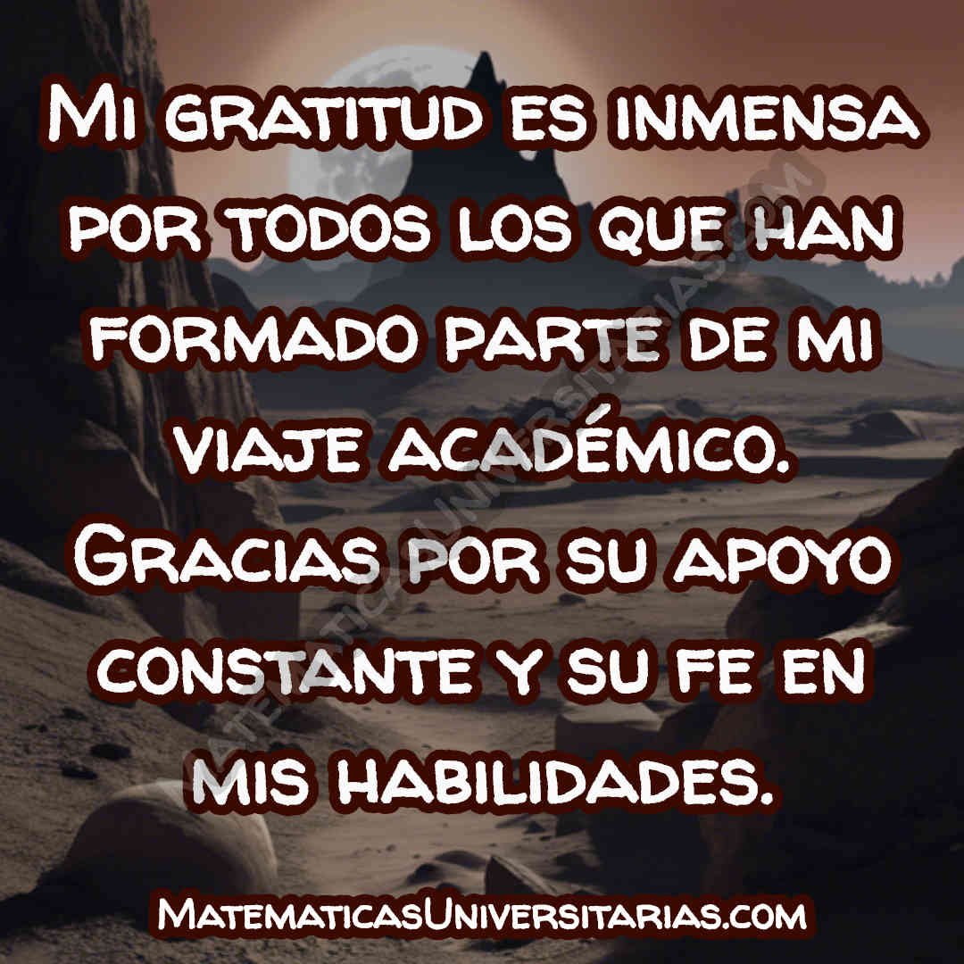 imagen con frase de agradecimiento para graduación