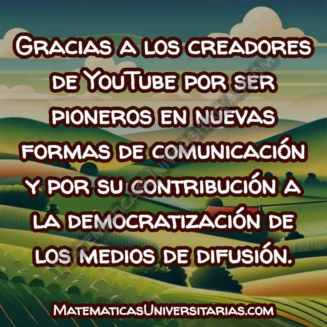 oraciones de agradecimiento a los creadores de contenido en youtube sincero